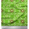 thumbnail image 1 of Soimoi Cotton Voile Fabric Damask Ethnic Print Fabric by the Yard 56 Inch Wide, 1 of 3