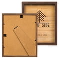 thumbnail image 2 of Brown Wooden Picture Frames 8.5x11 Set of 2 - Natural Rustic Solid Wood with Real Glass, Wall Mount and Tabletop Display, 2 of 6