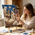 thumbnail image 6 of Christmas Nativity Pearl Painting Kit 5D DIY Diamond Art with Angels Holy Family Scene for Wall Holiday Decor, 6 of 6