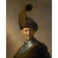 thumbnail image 2 of Rembrandt van Rijn 12x14 Black Ornate Wood Framed Double Matted Museum Art Print Titled: An Old Man in Military Costume (1630-1631), 2 of 5