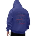 thumbnail image 5 of Men's Oversized Print Hooded Sweatshirt, BE KIND EVERYONE YOU MEET IS FIGHTING A BATTLE YOU KNOW NOTHING ABOUT Flag Letter Graphic Long Sleeve Loose Fit Hoodie,Royal Blue,L, 5 of 6