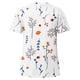 thumbnail image 4 of Fiudx Ofertas de La Semana Mujer Estampado Cuello Redondo Encaje Ahuecado Manga Corta Pulóver Blusa Camiseta Tops, 4 of 5