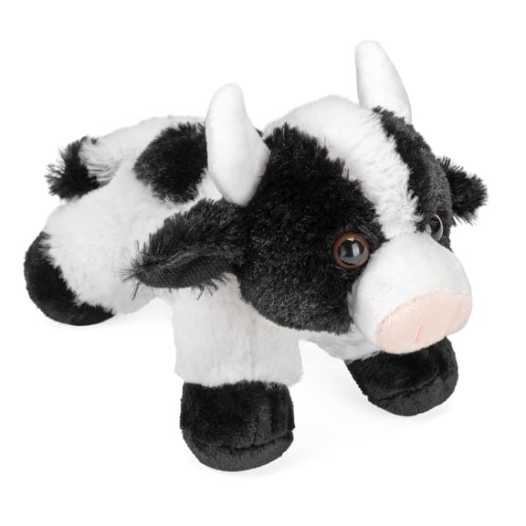 Wild Republic HugEms Cow, Stuffed Animal, 7 Inches, Gift for Kids, Plush Toy, Fill is Spun Recycled Water Bottles
