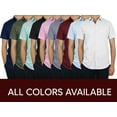 thumbnail image 5 of 3-Pack Men's Short Sleeve Solid Dress Shirts (S-5XL), 5 of 7