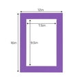 thumbnail image 2 of Purple Acid Free 12x16 Picture Frame Mats with White Core Bevel Cut for 8x10 Pictures - Fits 12x16, 2 of 3