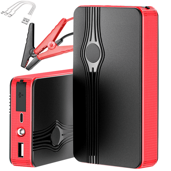 DFITO Emergency Power Starter, 20000 mAh Car Jump Starter Battery Power Bank, Vehicle Emergency Starting Booster for Car Boat Truck, Red
