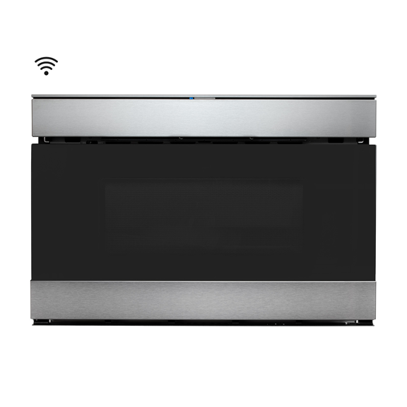SHARP SMD2489ESC 24” Built-In Smart Microwave Drawer, Stainless Steel, Easy Wave Open Motion Sensor, Sensor Cook, Defrost, Popcorn
