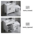 thumbnail image 5 of Wonline 32 inch Bathroom Vanity White Ceramic Sink Base Top Free Standing Cabinet in White, 5 of 7