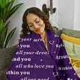 thumbnail image 6 of Birthday Gifts for Women Her Mom Grandma Daughter Purple Blanket Gifts for Women Happy Birthday Gifts 16th 18th 21st 50th Birthday Gifts for Her Bday Gifts for Women Unique Best Birthday Gift Ideas, 6 of 6