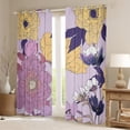 thumbnail image 2 of Homewish Purple Flowers Black Out Curtains For Teens Female Girls,Spring Garden Curtains Pack of 2 (42x63 Each),Exotic Style Floral Bedroom Curtains,Lightweight Room Decor, 2 of 6