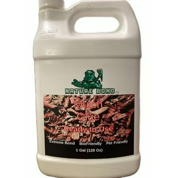 -1 Gallon- 128oz, Mulch Glue, Great for Mulch, Sand,Straw, Pebbles,Landscaping and More.$$Garden & Patio