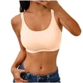 thumbnail image 3 of HVOBTTY Women's Seamless Wireless Bra Soli Color Fixe Adjustable Letter Straps Daily Wear, 3 of 5