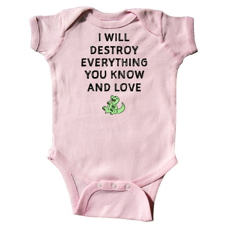 

Inktastic I Will Destroy Everything You Know and Love Gift Baby Boy or Baby Girl Bodysuit