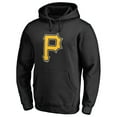thumbnail image 2 of Men's Black Pittsburgh Pirates Official Logo Fitted Pullover Hoodie, 2 of 3