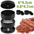 thumbnail image 1 of Muyoka Molinillo de especias, molinillo para fumar, molinillo de tabaco negro de aluminio de grado alimenticio con dientes afilados, triturador de hierba de tabaco ligero, 1 of 7