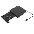 thumbnail image 1 of External DVD Drive, Black USB3.0 DVD Writer Plug and Play Low Noise High Speed Data Transfer  for PC for Desktop, 1 of 7