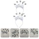 thumbnail image 3 of ColoMX 1 juego 2 piezas hermosas diademas navideñas diademas de estrella y luna de año nuevo (plateado), 3 of 7