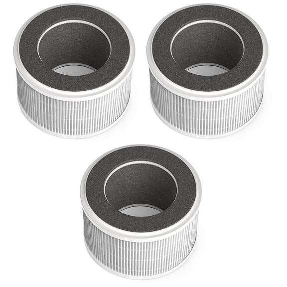 Nispira 3-in-1 True HEPA Air Filter with Activated Carbon Filter Replacement Compatible with Homelabs Ionic Mini Air Purifier, 3 Units