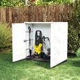 thumbnail image 6 of OFFIGAM Outdoor Storage Cabinet Waterproof Plastic Storage Shed White 34.25x33.5x15.08 Inch, 6 of 9