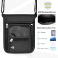 thumbnail image 3 of Funda de cuello con soporte para pasaporte WALNEW, cartera de viaje con bloqueo RFID, 3 of 9