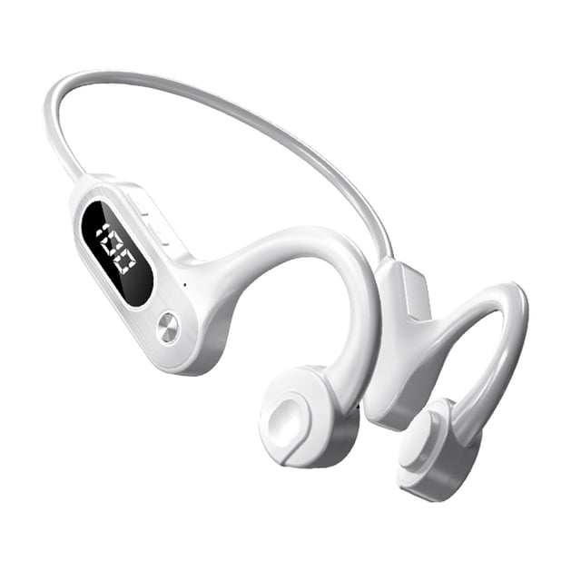 Auriculares de conducción Auriculares inalámbricos Inalámbricos 5.3 Estéreo a prueba de sudor LED Abierto Blanco