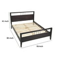 thumbnail image 5 of Fang Modern King Size Bed, Sleigh Headboard, Metal Bars, Espresso Brown, 5 of 5