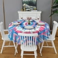 thumbnail image 2 of Colorful Tie Dye Pattern Round Tablecloth 60"x60",Wrinkle Wipeable Table Cloth for Kitchen Dining Room Picnic Patio Party, 2 of 6