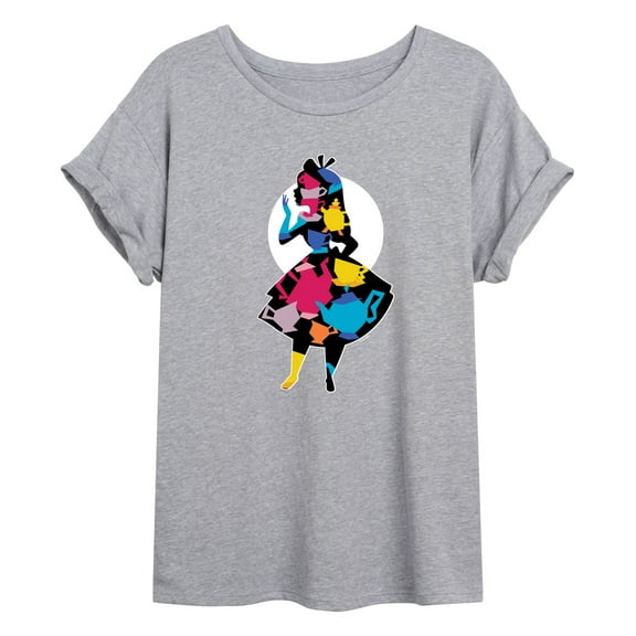 Alice In Wonderland - Teacup Silhouette - Juniors Ideal Flowy Muscle T-Shirt