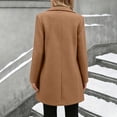 thumbnail image 6 of Tqcoqu Pea Coats For Women Stand Collar Single Breasted Trench Coat Fashion A-Line Fall Winter Jackets, 6 of 10