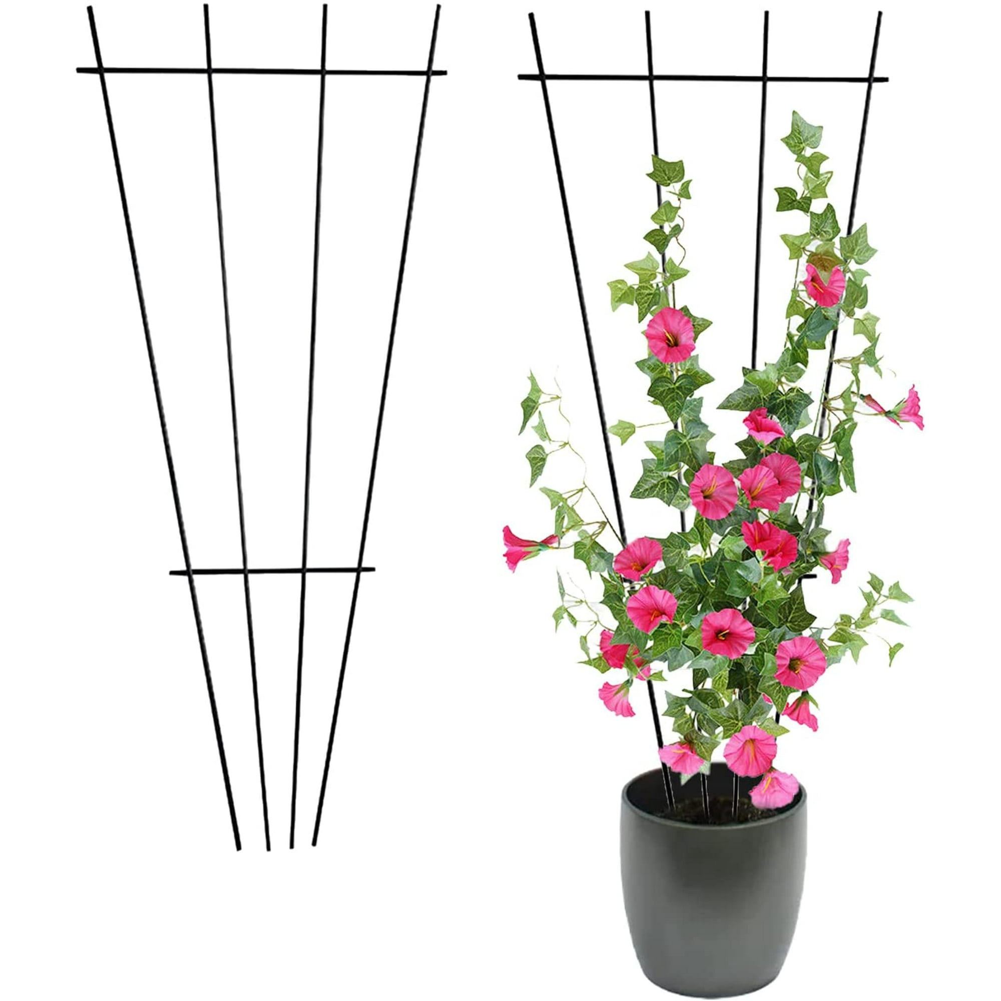 Treillis Plante Grimpante Exterieur Viirkuja Lot De 2 Treillis En Métal Pour Plantes Grimpantes - Tuteur Support Plante Grimpante
