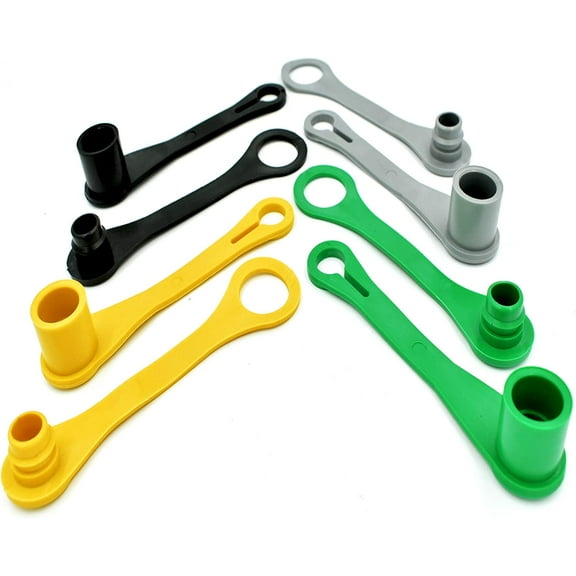 HD Switch Port Plug & Cap Set For John Deere Tractor Black - Yellow - Green - Silver - Hydraulic Fitting Coupler Protective Cover (8 Pack)