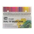 thumbnail image 1 of Graflsoa 36-Color Dual-Tip Brush Pens with Fine and Soft Tips for Art, Journaling, and Coloring | Ergonomic Design, Non-Toxic Ink, Organized PP Storage Box, 1 of 6