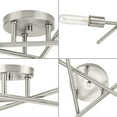 thumbnail image 2 of Astra Collection Three-Light 18" Brushed Nickel Modern Semi-Flush Mount Light, 2 of 5