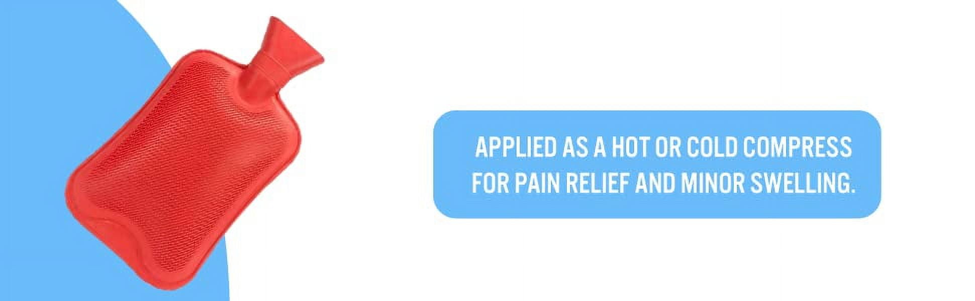 Westlake HB Pharma Reusable Hot Water Bottle, Pain Relief Therapy, Hot or Cold Compress, 2 Count Pack