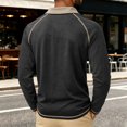 thumbnail image 4 of Long Sleeve Polo Shirts Men Golf Fashion Casual Shirt Raglan Button Tee Collared Pullover Tops Cotton Blend, 4 of 6