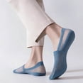 thumbnail image 6 of No Show Socks, Ultra Thin Breathable Mesh Non Slip Invisible Liner Socks for Flats and Sneakers for Women and Men, Blue, 6 of 6
