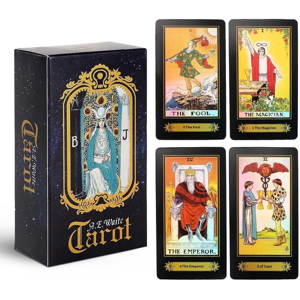 78 cartas de tarot originales, baraja clásica de tarot Waite, baraja de tarot Rider Waite para fiestas familiares, juegos de mesa, divertidos juegos de cartas.