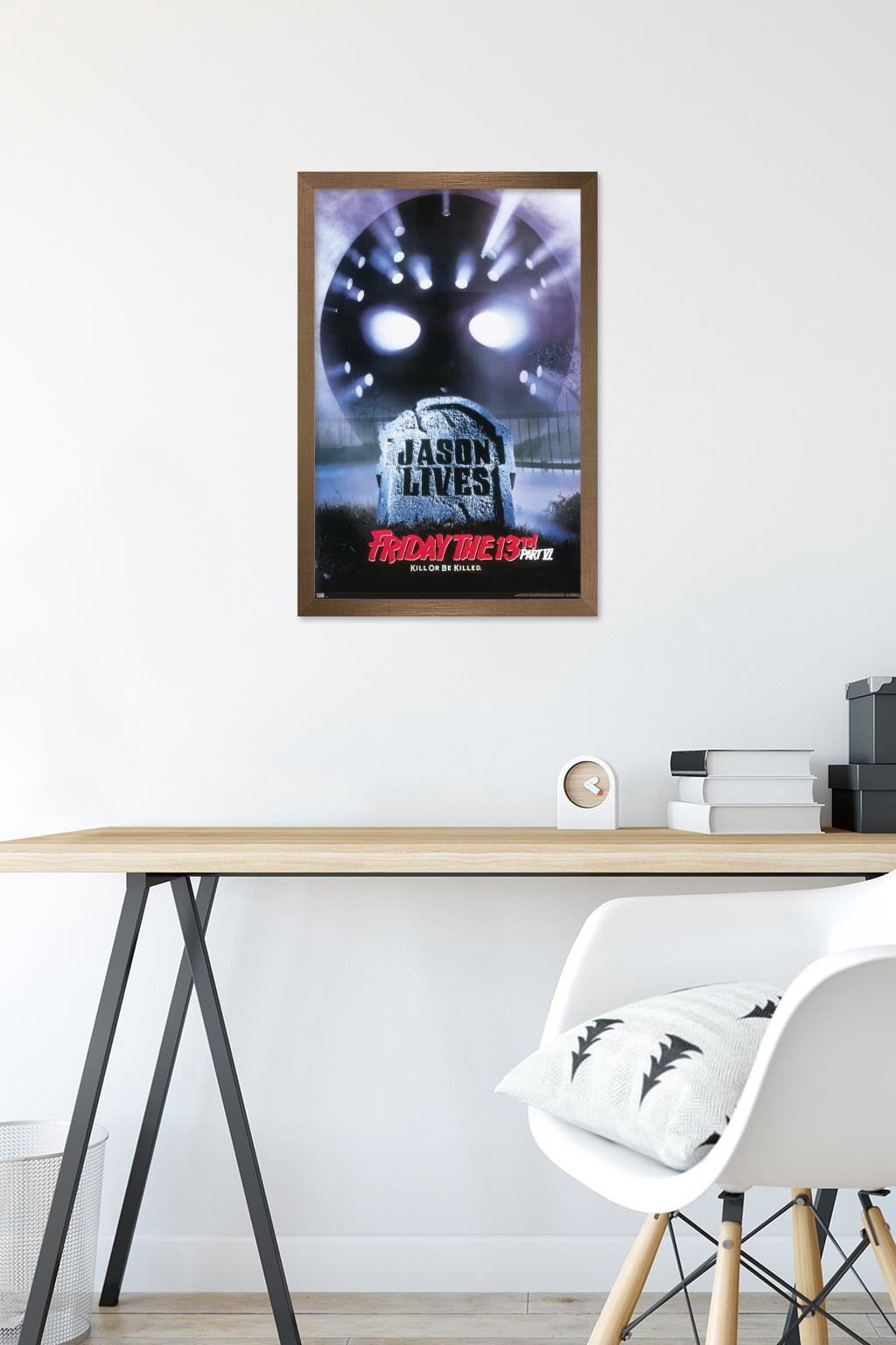 Friday The 13th Part Vi: Jason Lives - One Sheet Wall Poster, 14.725" x 22.375", Framed