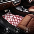thumbnail image 4 of General 4pc Car Floor Mat Water Resistant Dust Resistant Slip Elastic Soft Easy To Install Used On Most Cars Truck Cargo Suv Crimson Moroccan Trellis Hand-Drawn Sketch_2, 4 of 6