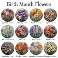 thumbnail image 2 of Birth Month Flower Stained Glass Suncatcher, Perfect Memorial Gift, Grandma's Garden, Mother's Day Surprise, or Birthday Present for Friends, 2 of 6