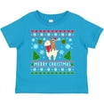 thumbnail image 3 of Inktastic Merry Christmas Sloth and Llama Ugly Sweater Style Boys or Girls Toddler T-Shirt, 3 of 5