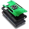 thumbnail image 5 of Nagebee Case for Motorola Moto G Stylus 2021 with Tempered Glass Screen Protector (Full Coverage), Full-Body Protective [Military-Grade] Magnetic Car Mount Ring Holder, Heavy-Duty Durable Case (Green), 5 of 7