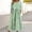 *Green^, variant on U Women's Summer Printed Pleated Short Sleeve Crewneck Maxi Dress with Pockets ,Casual Long Dress Gray,Womens Plus XXL