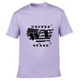 thumbnail image 3 of The Season Essentials All States Collection “United We Stand” 100% Cotton Unisex T-shirt Graphic Tee, Lavender/Black, X-Large, 3 of 11