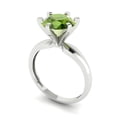 thumbnail image 2 of Clara Pucci 14K White Gold 2.5ct Peridot Solitaire Ring for Women, 2 of 8