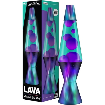 The Original Lava® Lamp - 14.5" Borealis – Classic Liquid Motion Lamp - Purple Wax and Blue Liquid - Item #2047 ( Exclusive)