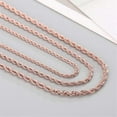 thumbnail image 2 of HIJONES Stainless Steel Rope Chain Necklace for Men Women Twist Rope Chain Solid Jewelry Hip Hop Rock Chain 3MM 20 Inch Rose Gold, 2 of 6
