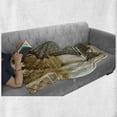 thumbnail image 5 of Moroccan Soft Flannel Fleece Blanket, Vintage Building Design Art Historic Exterior Facade with Mosaic Print, Cozy Plush for Indoor and Outdoor Use, 60" x 80", Ivory Pale Brown Blue, by Ambesonne, 5 of 5