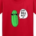 thumbnail image 4 of Inktastic Just Dill with It Chill Dill Pickle in Sunglasses Youth T-Shirt, 4 of 5