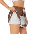 thumbnail image 3 of Lsque Coffee Cafe Cup Printed Women's Running Shorts with Liner Pockets,Elastic Quick Dry Workout Athletic Gym Yoga Shorts,Womens High Waist Shorts-Large, 3 of 9